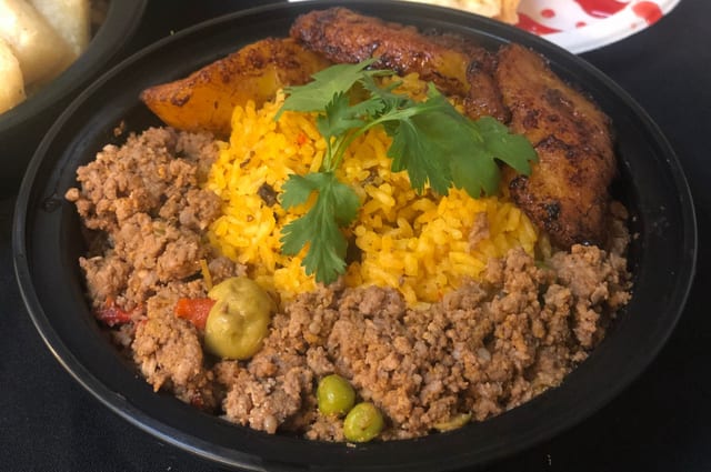 Picadillo - Savory Ground beef with veggies.