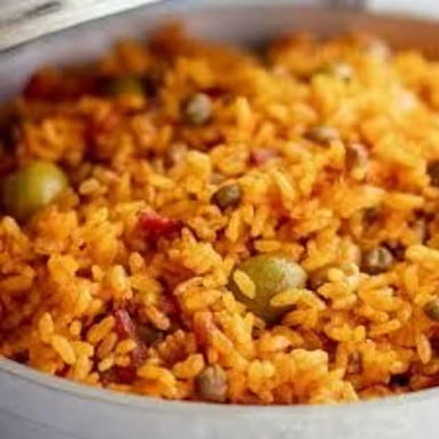Arroz Con Gandule, Yellow Rice with Pigeon Peas.